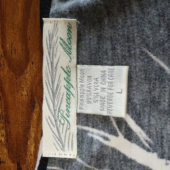 Pineapple Moon Rayon Stretch Knit Tee Shirt - Picture 3 of 3